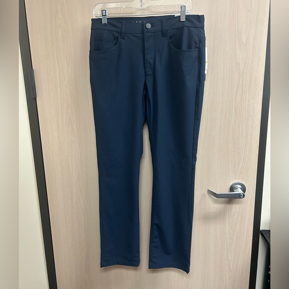 Perry Ellis Motion 5 Pocket Dark Blue Trousers - Picture 1 of 7